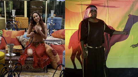 Waterpijp terras voor studentenfeest